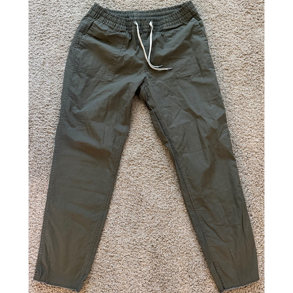 Vuori Ripstop Climber Pants Mens Medium Olive Green Elastic Waist Hiking Pants